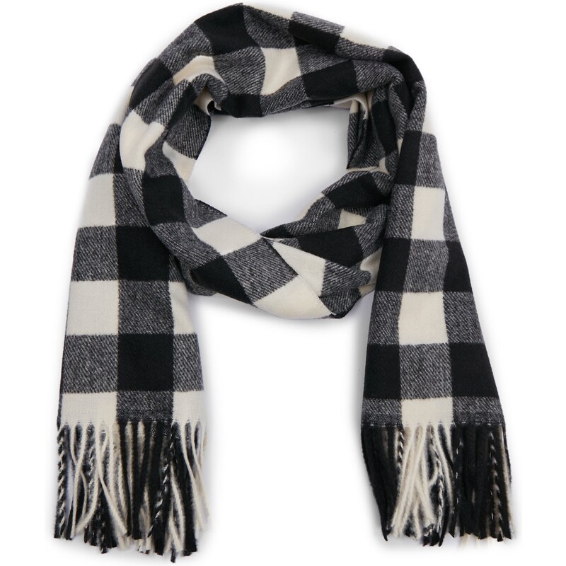 Orsay Cream-Black Women's Plaid Scarf - Women