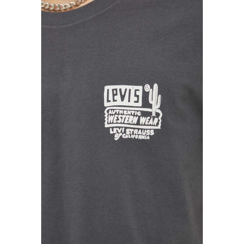 Levi's t-shirt szürke, férfi, nyomott mintás