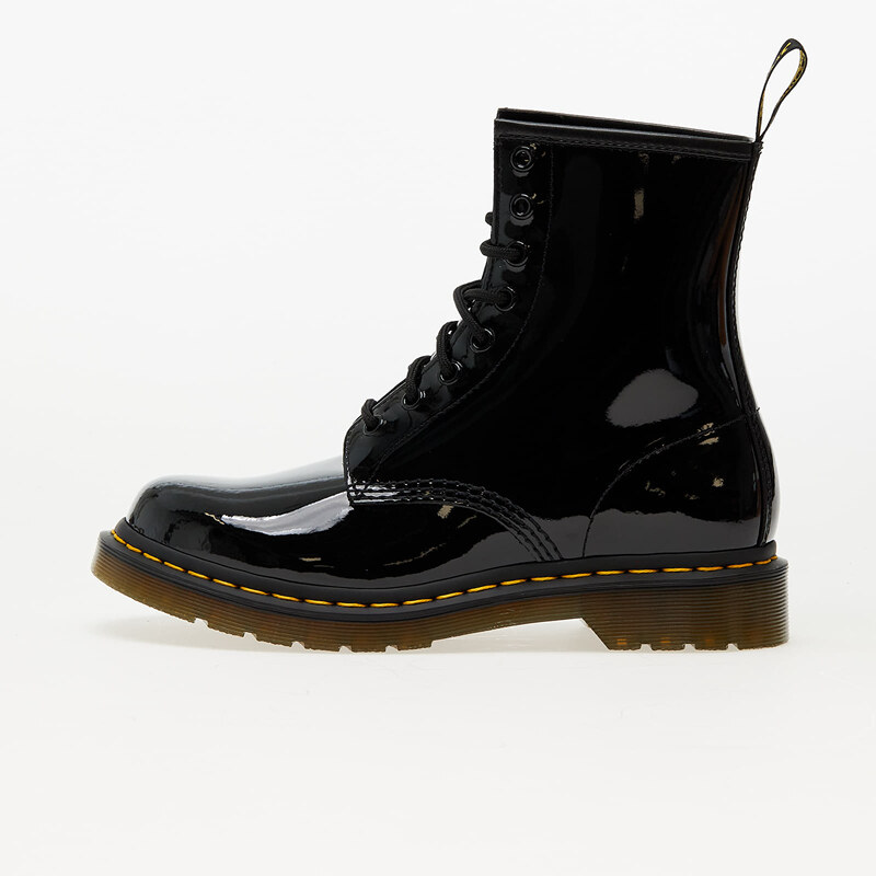 Dr. Martens 1460 Patent Leather Lace Up Boots Black, Női magas szárú sneakerek