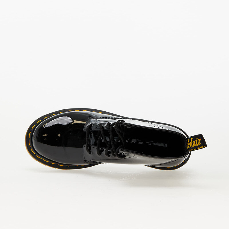 Dr. Martens 1460 Patent Leather Lace Up Boots Black, Női magas szárú sneakerek