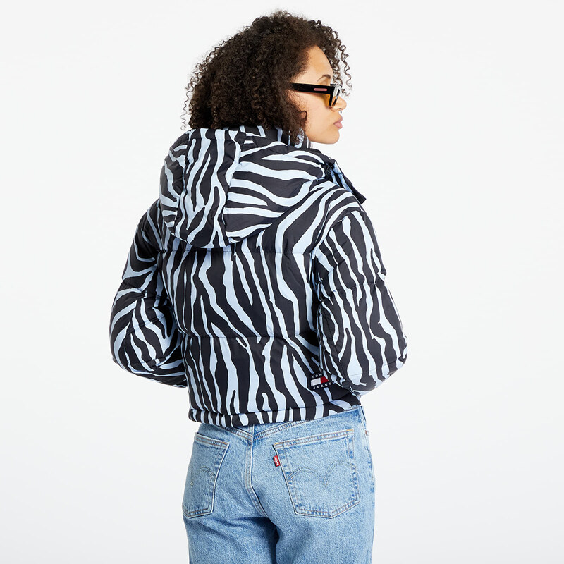 Tommy Hilfiger Női pufi-dzseki Tommy Jeans Cropped Zebra Alaska Jacket Blue