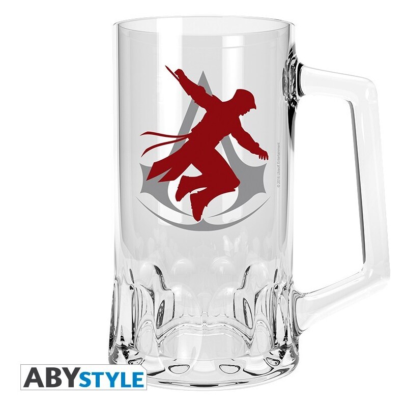 Bicchiere Assassin's Creed XXL 500ml - Vetro Con Design In Lamina Metallica, Ufficiale, Perfetto Per Collezionisti - Foto 3