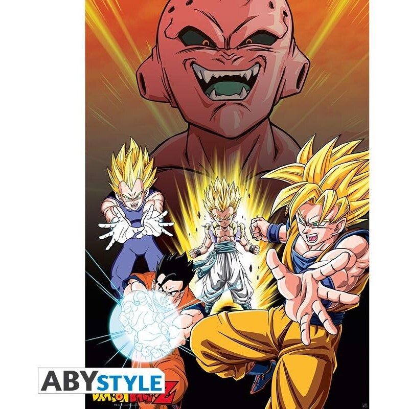 Poster Dragon Ball Kame Team - Licence Officielle, Papier épais 170g/m², Dimensions 52x38 Cm