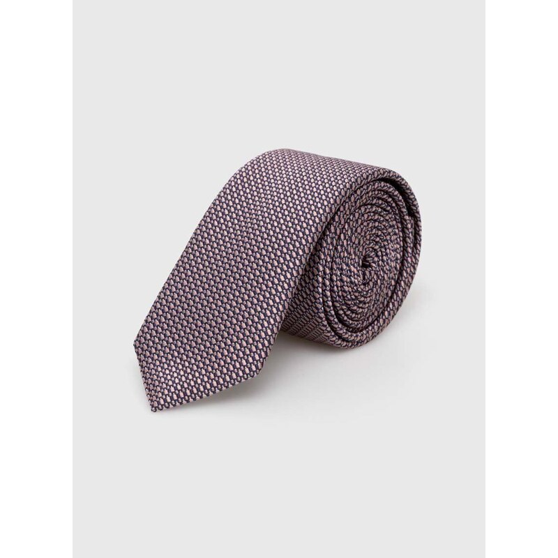HUGO selyen nyakkendő rózsaszín