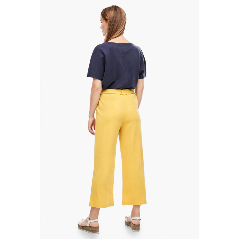 s. Oliver sárga női culotte nadrág – 36
