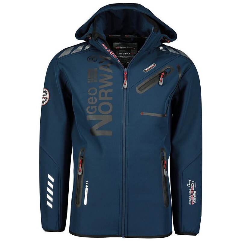 Parka Softshell Geographical Norway Homme - Noir, Capuche, 100% Polyester, Coupe-vent, Décontracté - 12