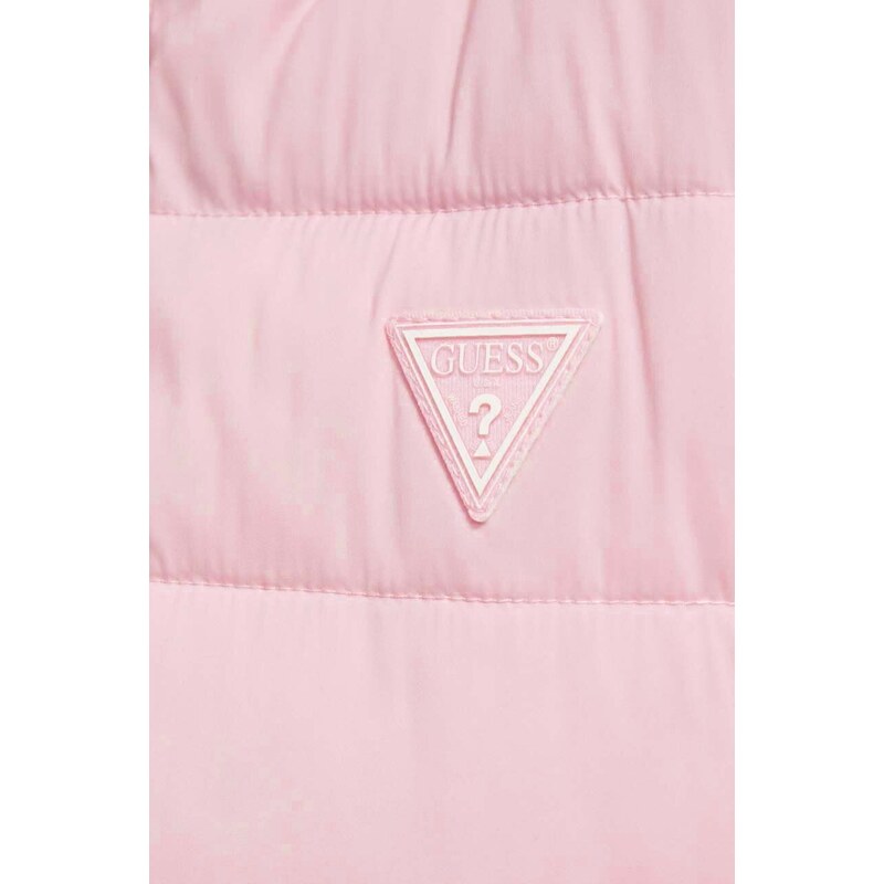 Guess rövid kabát SOLID női, rózsaszín, átmeneti, V4RL03 WF3X0