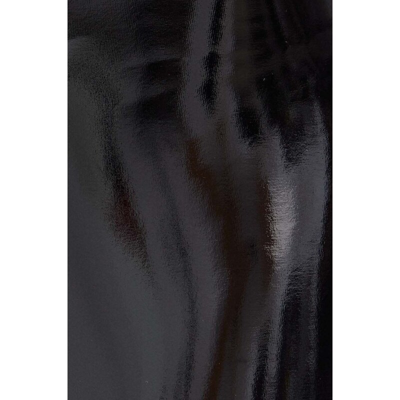 Karl Lagerfeld latex nadrág fekete, magas derekú testhezálló