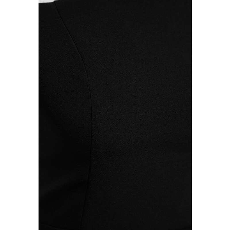Trendyol Black testhezálló drapp elegáns estélyi ruha