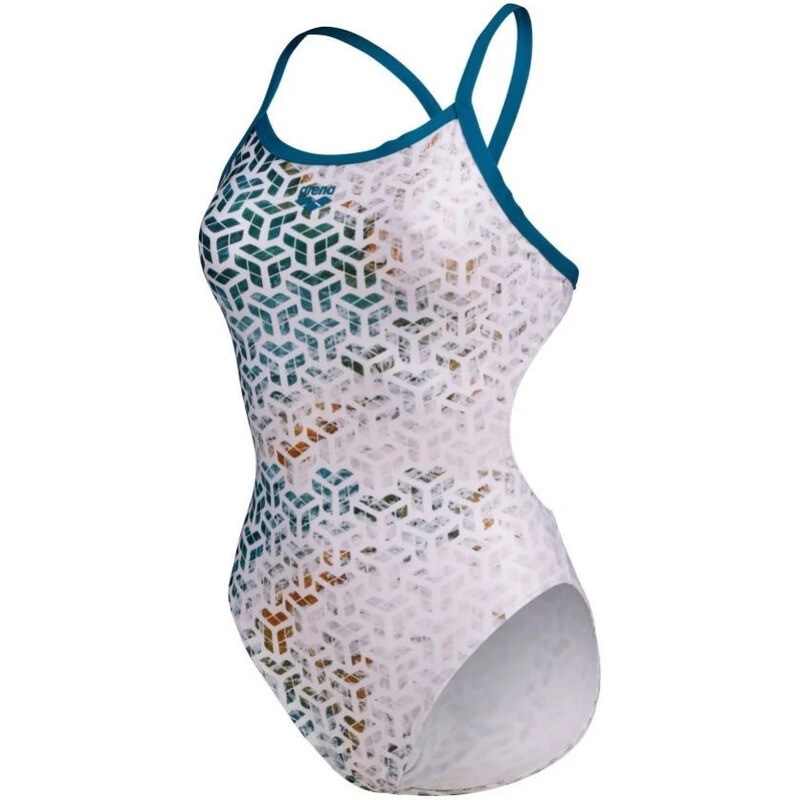 Arena planet water swimsuit challenge back blue cosmo/white multi l -
