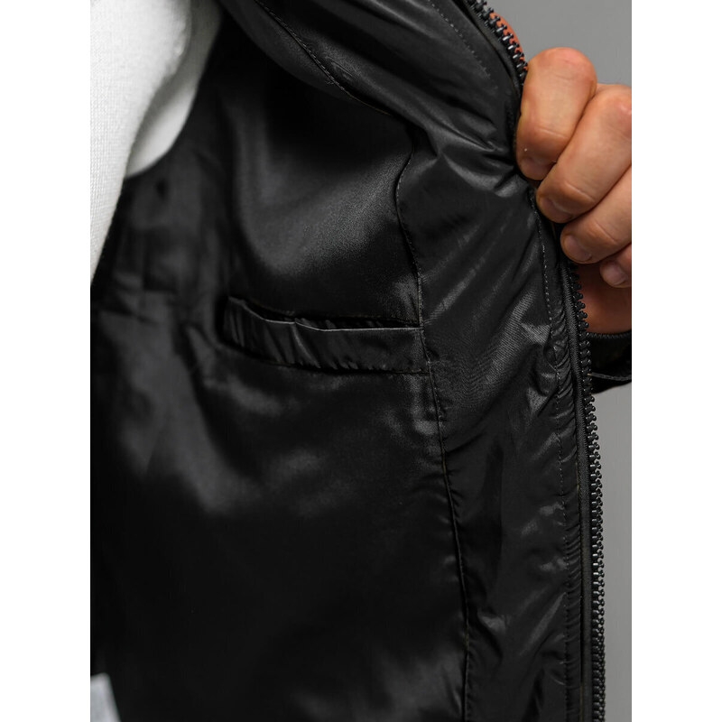 Férfi kabát fekete OZONEE JS/31M5010