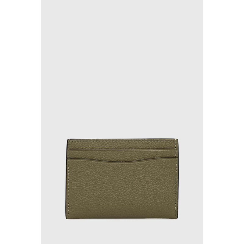 Coach bőr kártya tok Essential Card Case zöld