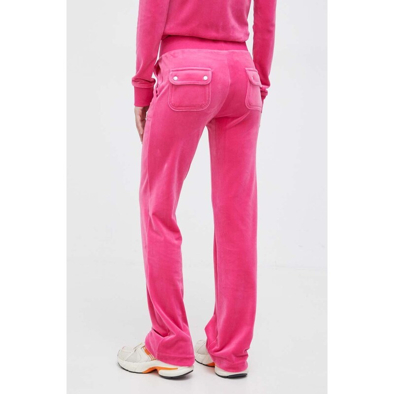Juicy Couture velúr melegítőnadrág rózsaszín, sima