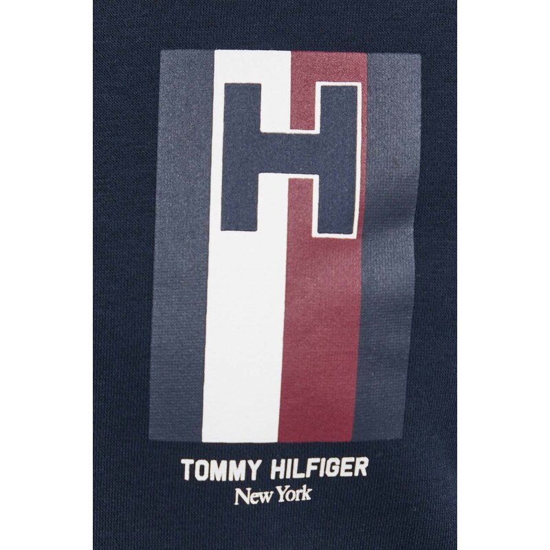 Tommy Hilfiger felső sötétkék, férfi, nyomott mintás