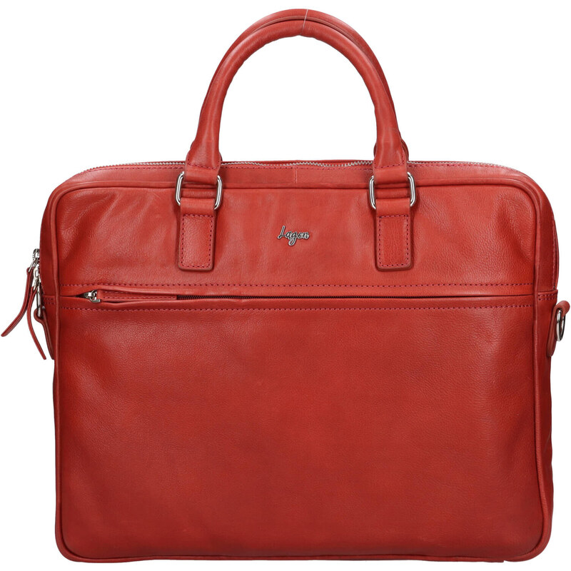 Bőr üzleti táska Lagen Rennes - piros