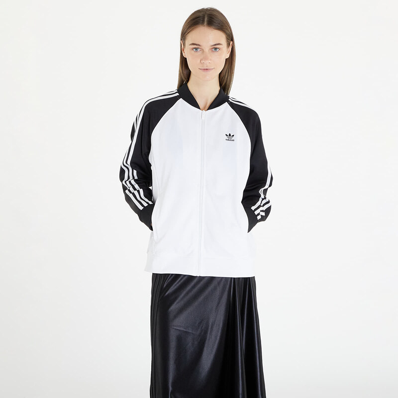 adidas Originals Női kapucnis pulóver adidas Sst TracK Top Sweatshirt White/ Black