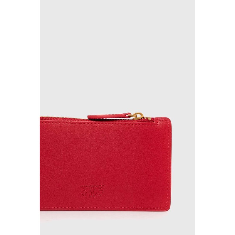 Pinko bőr pénztárca piros, női, 100251.A0F1
