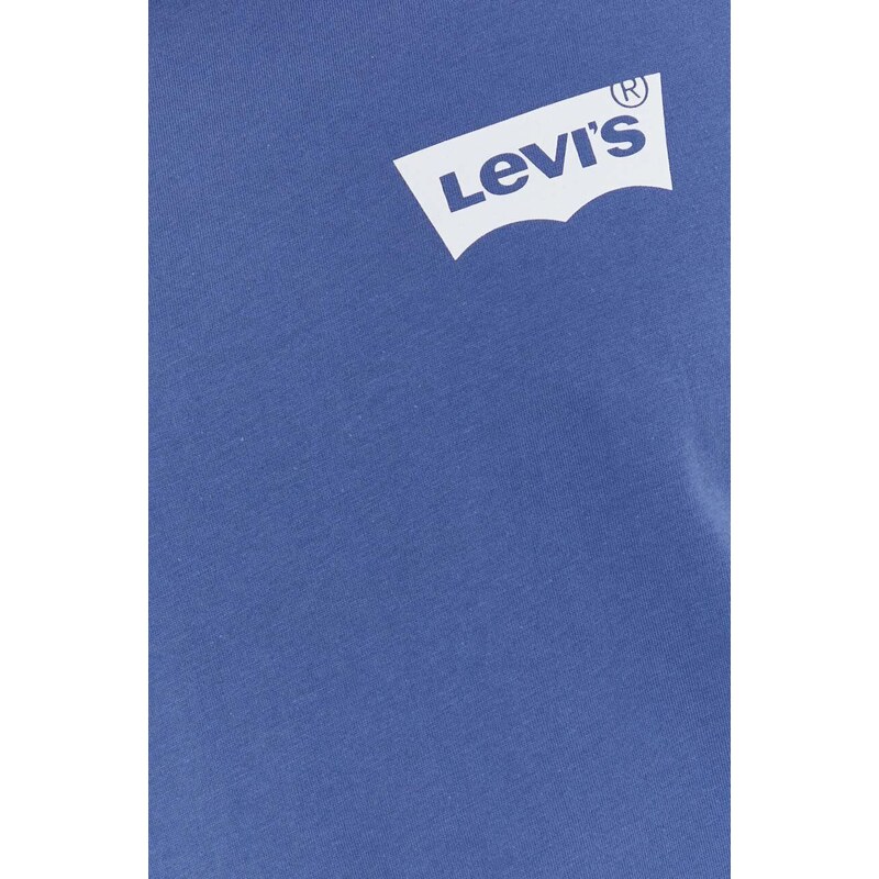 Levi's pamut póló lila, férfi, nyomott mintás