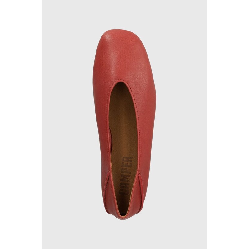 Camper bőr balerina cipő Casi Myra piros, K201253.028