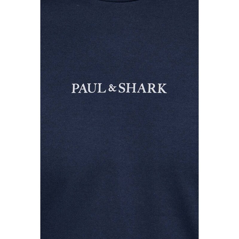 Paul&Shark pamut póló sötétkék, férfi, nyomott mintás, 24411069