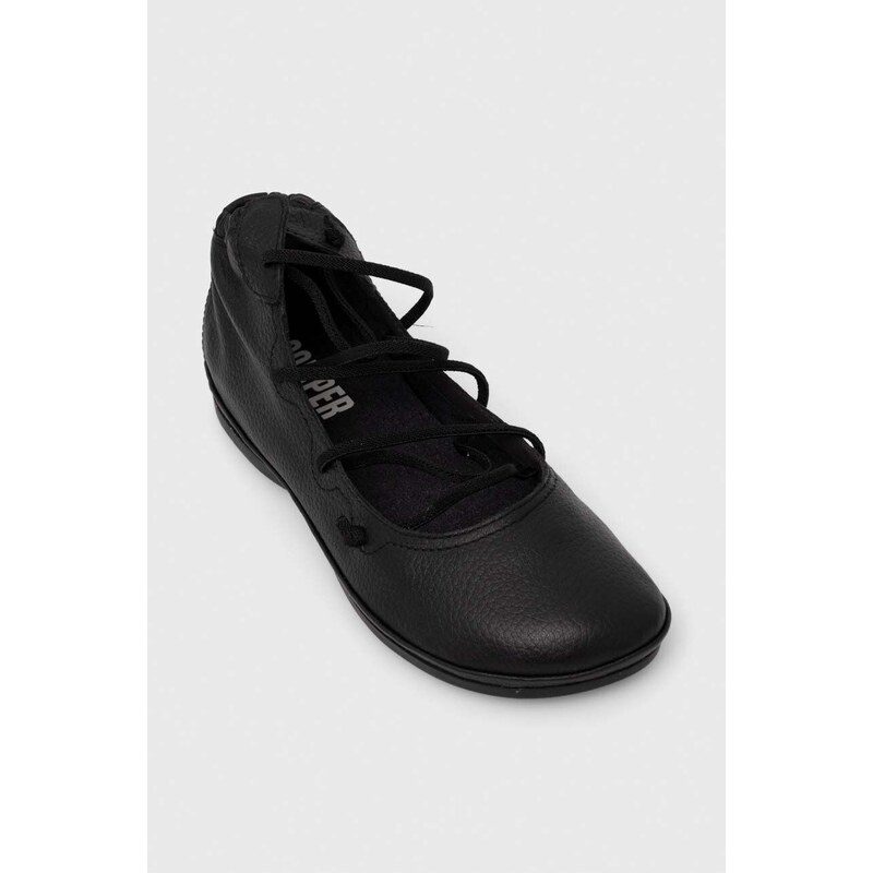 Camper bőr balerina cipő Right Nina fekete, K400194.029