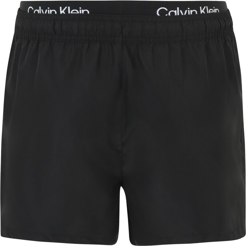 Calvin Klein Swimwear Rövid fürdőnadrágok fekete / fehér