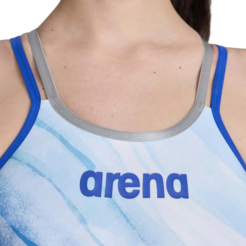 Arena one dreams double cross one piece neon blue/silver/white l -