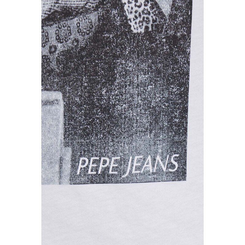 Pepe Jeans pamut póló női, fehér