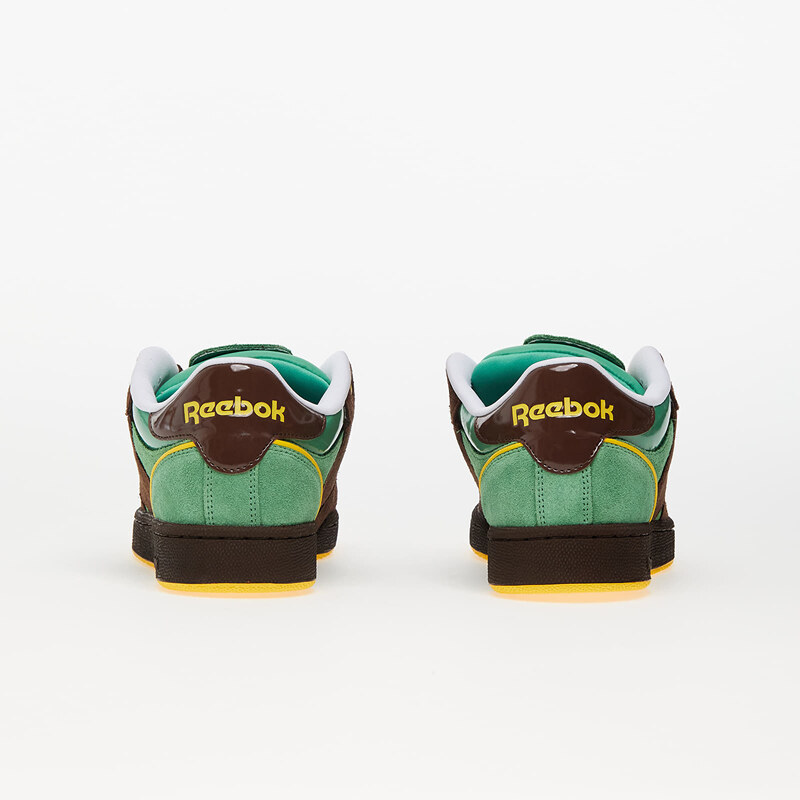 Reebok Club C Bulc Brush Brown/ Sport Green/ Always Yellow, alacsony szárú sneakerek