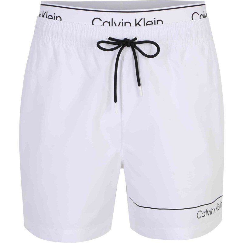 Calvin Klein Swimwear Rövid fürdőnadrágok fekete / fehér