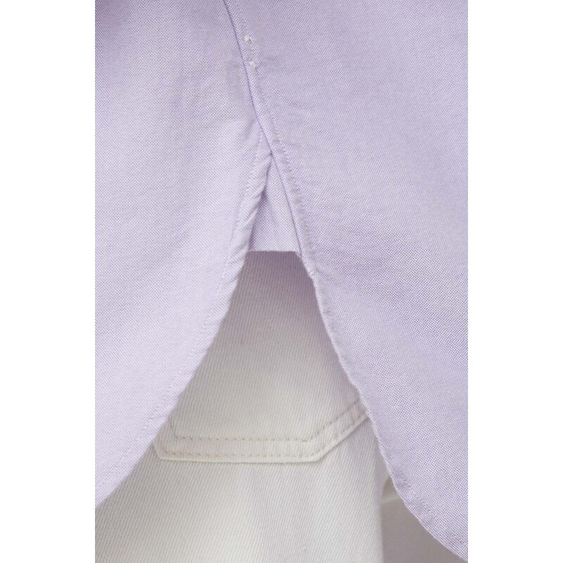 Polo Ralph Lauren pamut ing női, galléros, lila, relaxed