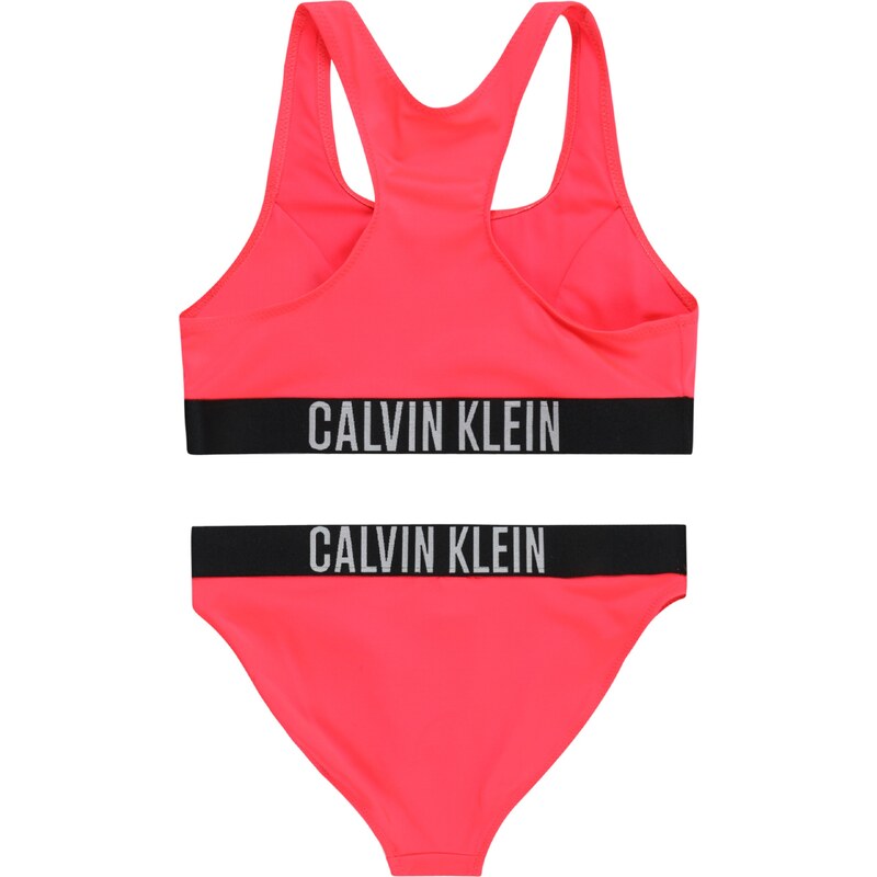 Calvin Klein Swimwear Bikini szürke / világospiros / fekete
