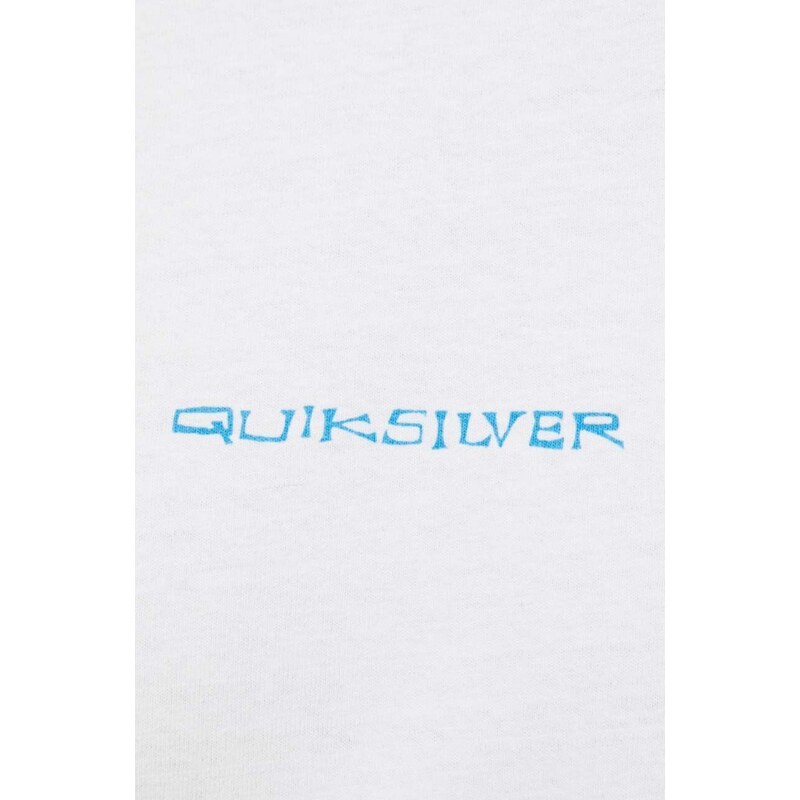 Quiksilver pamut póló fehér, férfi, nyomott mintás