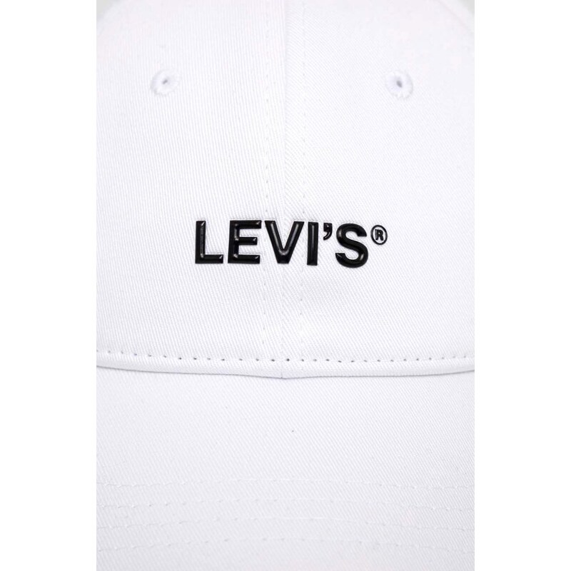 Levi's pamut baseball sapka fehér, nyomott mintás