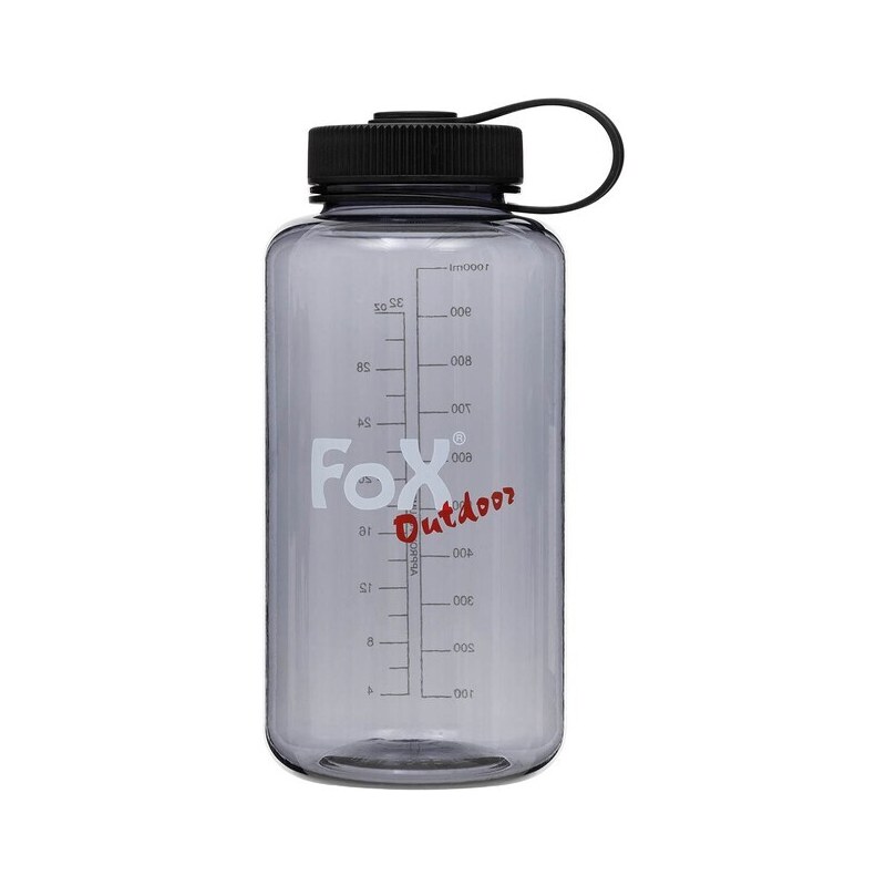 Fox Outdoor Széles szájú ivópalack 1L, Tritan, szürke