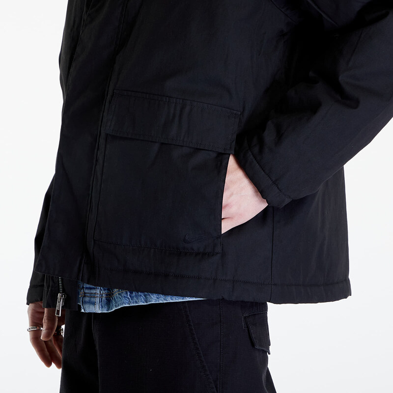 Férfi kabát Nike Life Men's Waxed Canvas Work Jacket Black/ Black