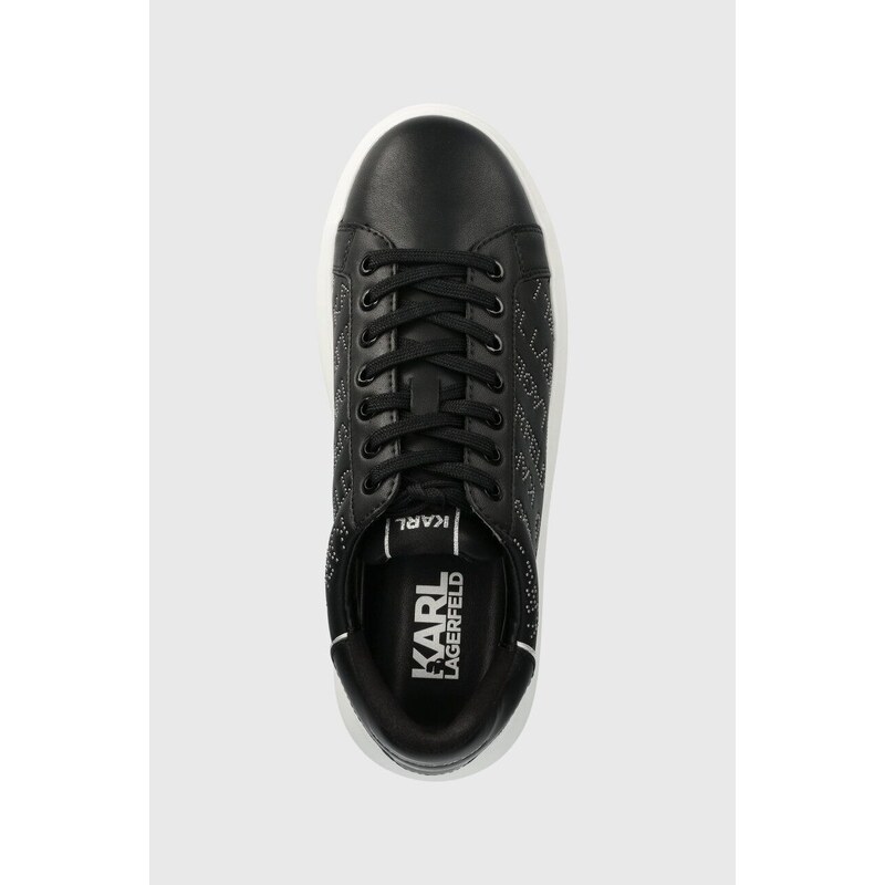 Karl Lagerfeld bőr sportcipő KAPRI MENS fekete, KL52571