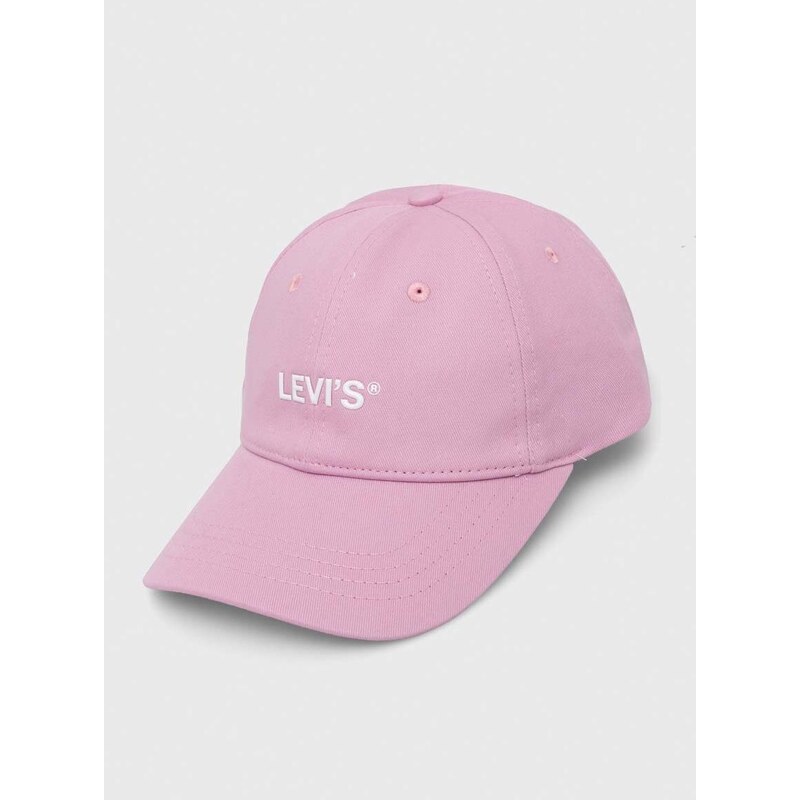Levi's pamut baseball sapka rózsaszín, nyomott mintás