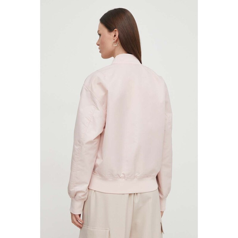 Calvin Klein Jeans bomber dzseki női, rózsaszín, átmeneti