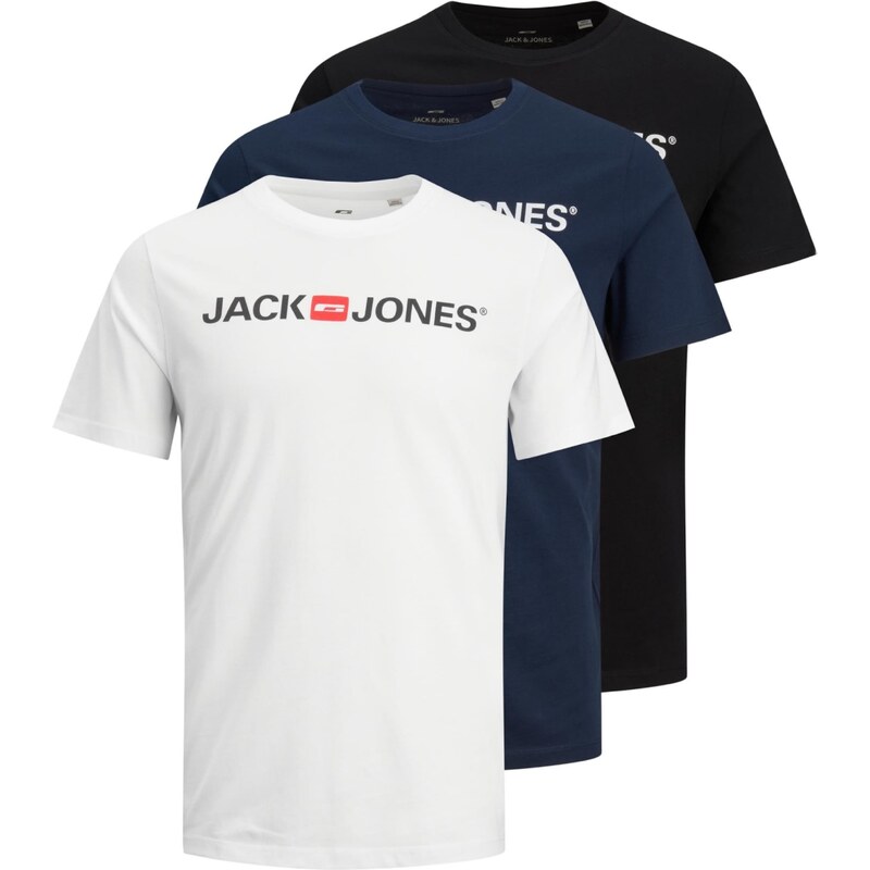 JACK & JONES Póló tengerészkék / piros / fekete / fehér