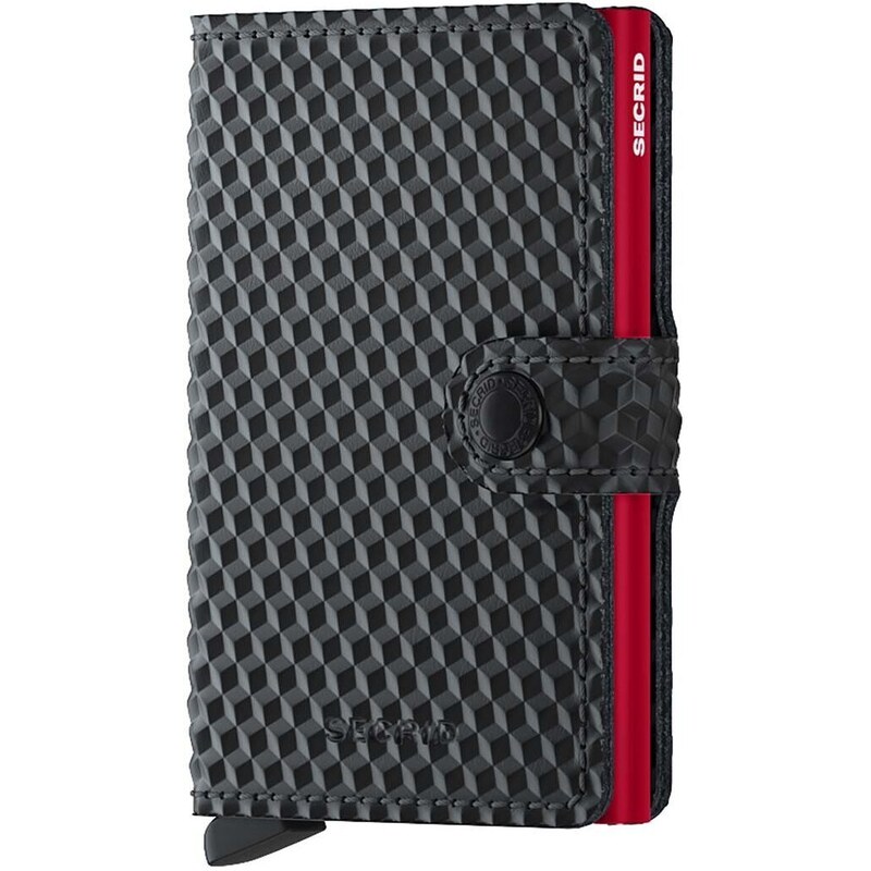 Secrid bőr pénztárca Cubic Black-Red fekete