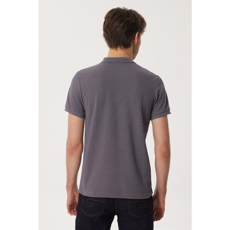 Lee Cooper Miless Men's Polo Neck T-shirt Anthracite