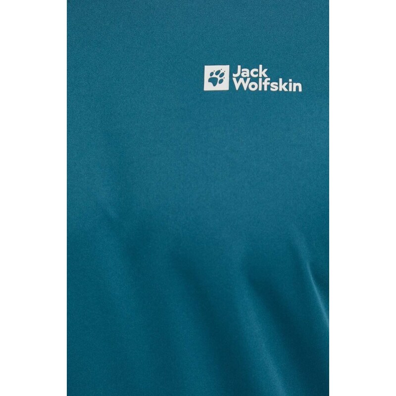 Jack Wolfskin sportos póló Tech zöld, sima