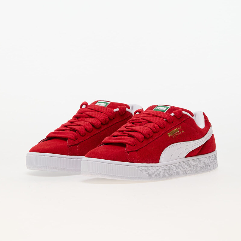 Puma Suede Xl Red/ Puma White, alacsony szárú sneakerek