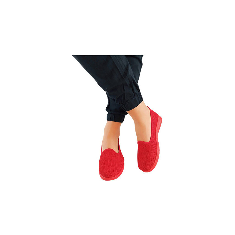RED POMEGRANATE bebújós női vászoncipő piros