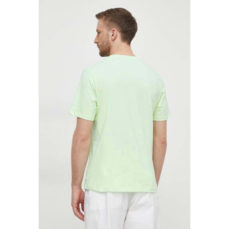 Pepe Jeans pamut póló zöld, férfi, nyomott mintás