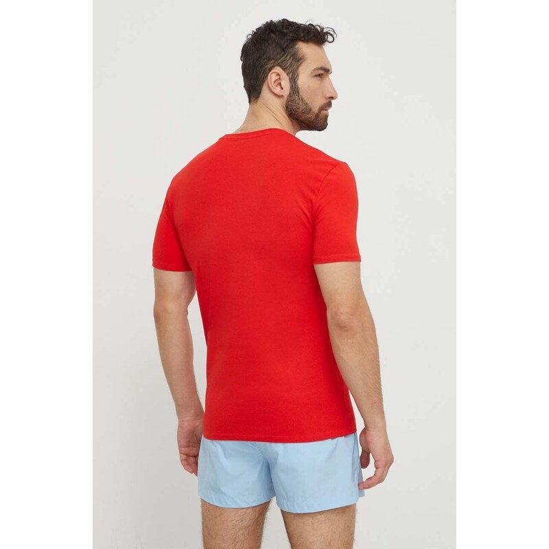 Guess t-shirt piros, férfi, nyomott mintás, F4GI00 J1311