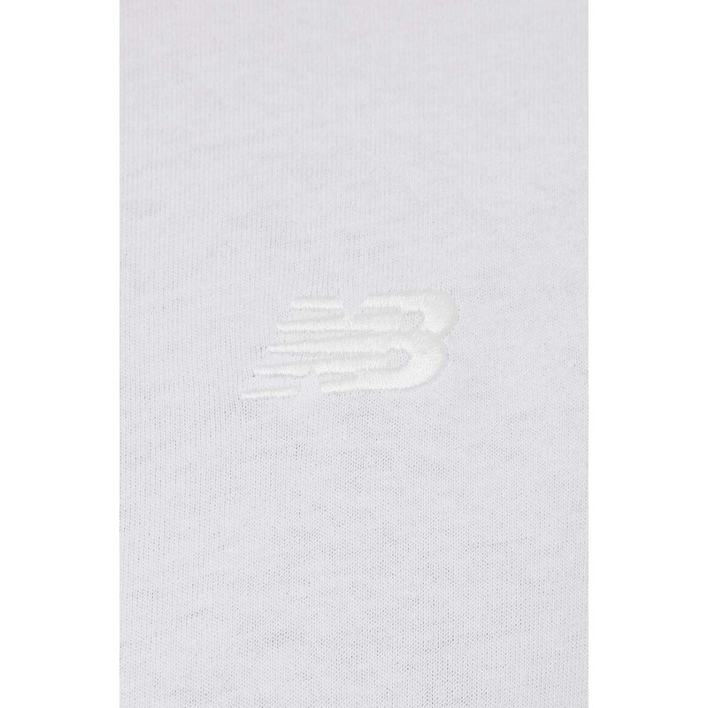 New Balance pamut póló fehér, férfi, nyomott mintás