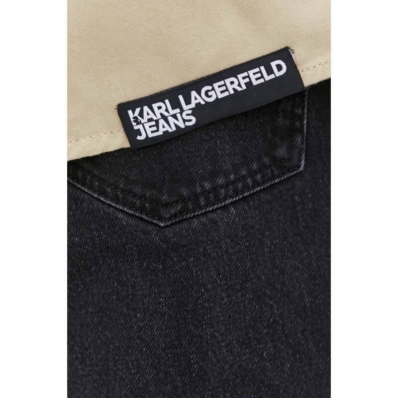 Karl Lagerfeld Jeans farmerdzseki férfi, bézs, átmeneti