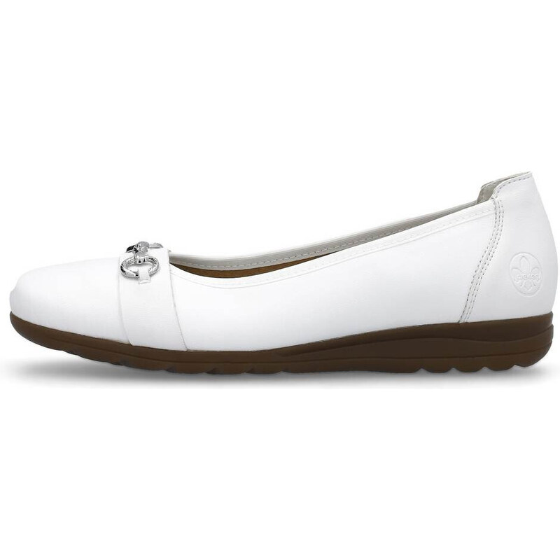 Rieker női balerina cipő – fehér